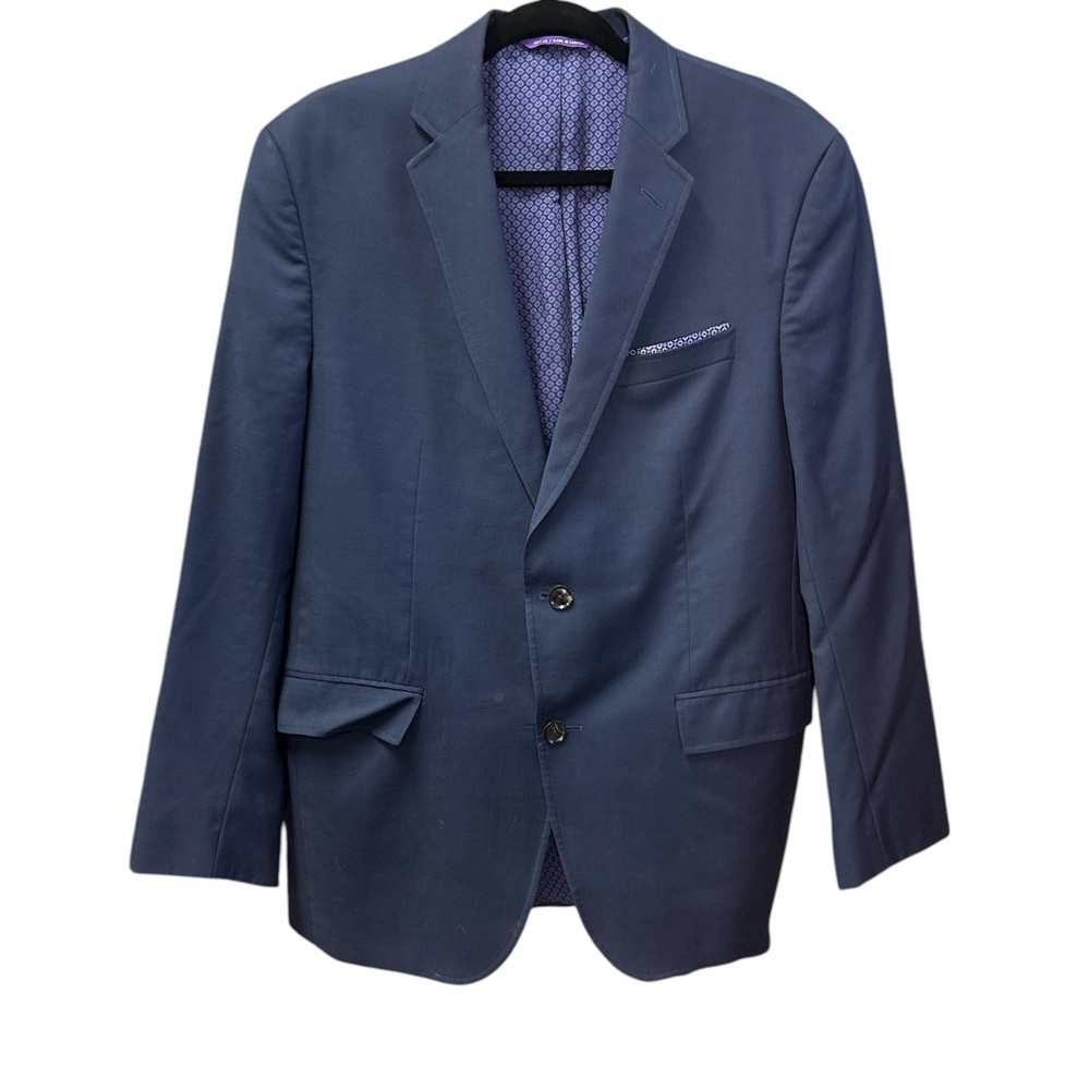 Ted Baker Dark Blue Men's Wool Blazer - 42s. MSRP: $498 - Picture 2 of 7